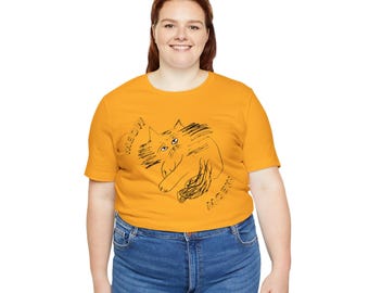 Cute Cat T-Shirt, Cat T Shirt, Cat Lover Gift, Funny Cat Shirt, Cat Mama T-Shirt, Gift For Fur Mom, Cat Tee, Unisex Jersey Short Sleeve Tee