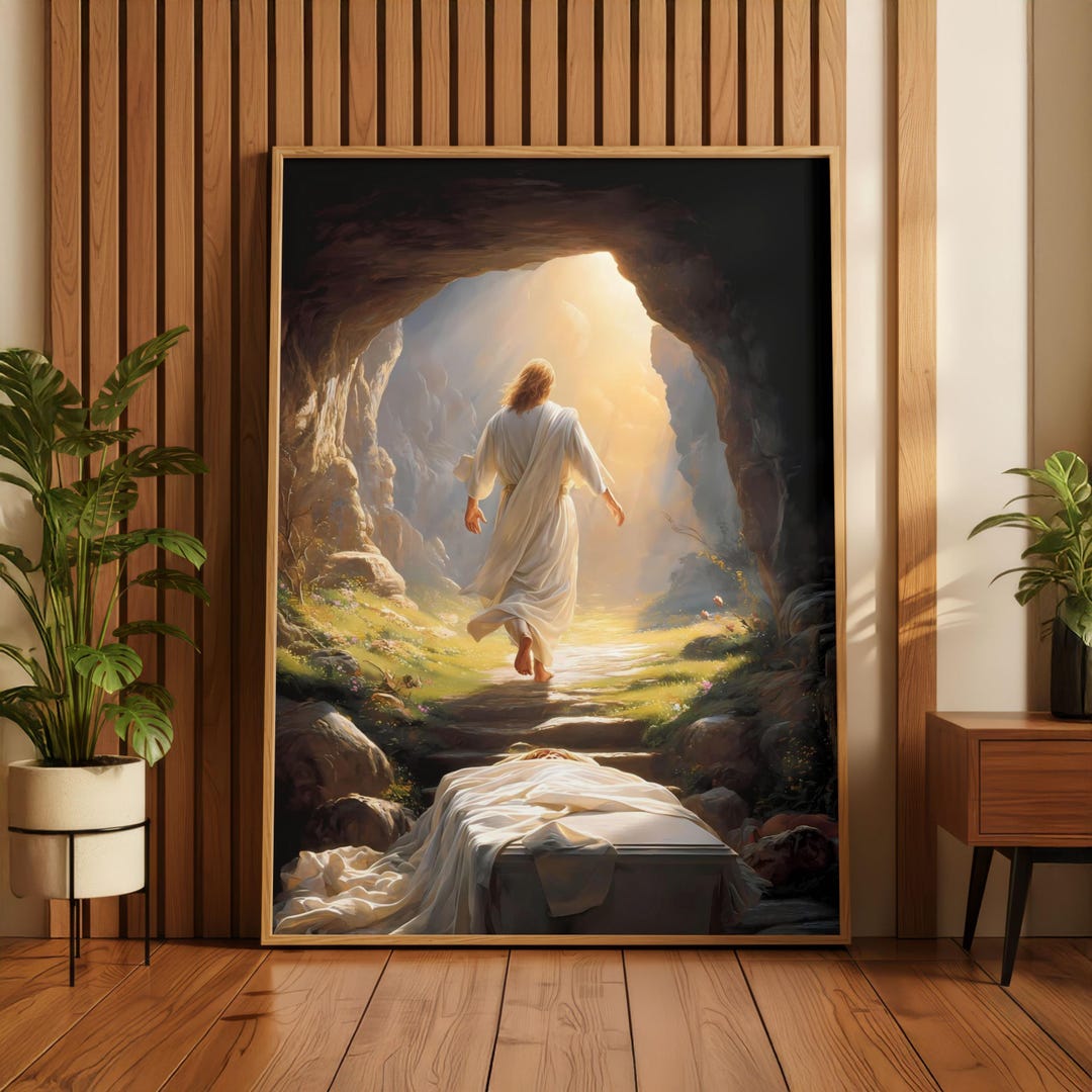 Jesus Resurrection Art | Easter Morning Print | Christ Rising Art ...