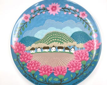 Piatto artistico di Ivan Rabuzin per Rosenthal, porcellana Naive Art, edizione limitata.