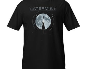 Cat Moon Catermis II Artemis 2 Launch to The Moon 2026 T-Shirt, Funny Space Cat Gift, NASA Mission Fan Graphic Tee