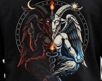 As Above So Below Hoodie | Baphomet Occult Hoodie | Hermetic Philosophy Gothic Apparel