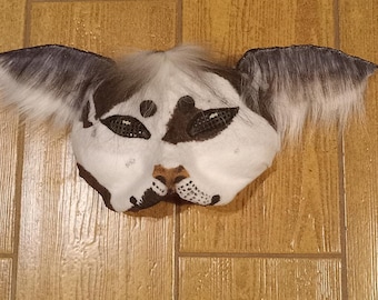 Brown/White Unique Handmade Therian Cat Mask | Alterhuman, Therian, Furries, Gifting Opportunity