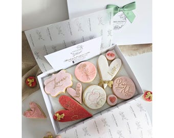 Luxury Valentine fondant biscuits