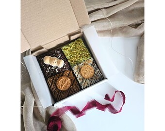 Luxury assorted brownie gift boxes in 4 or 6