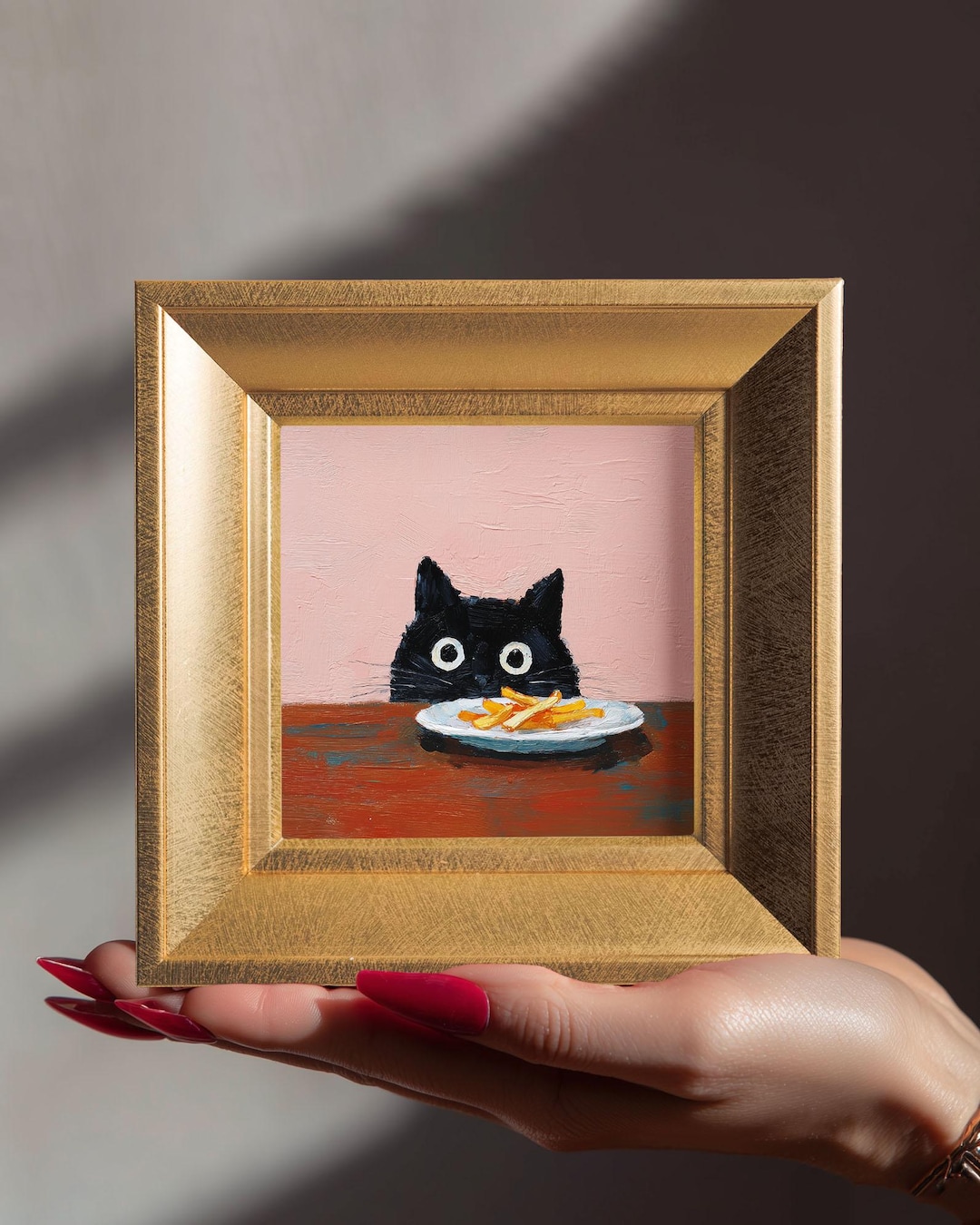100-hand-painted-cat-craves-fries-small-original-oil-painting-custom