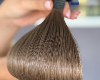 Bulk Hair #6.1  Premium Human Hair – Double Drawn – Luxury Quality – K-Tips – Professional Hair Extensions