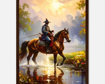 Samurai Honor Wall Art, 武門の誉れ – ‘The Pride of the Warrior Class’ Japanese Kanji Motivational Poster | Bushido, Discipline, Strength Decor