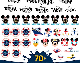 ディズニークルーズラインSVGバンドル2026 | すべてのディズニークルーズ船PNG＆SVG | クルーズTシャツ、マグカップ、スマホケースデザイン | すぐにダウンロード