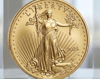 American Lady Liberty Eagle 1 oz .24k Gold Plated Coin