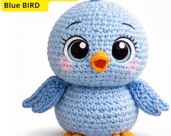 Amigurumi Crochet Pattern Bird, PDF Amigurumi Bird, Cute Mini Birds, Easy Beginner Friendly Plush Toy Tutorial, US Terms