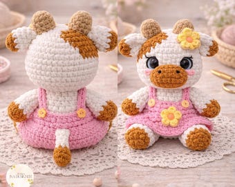 Amigurumi Cow Pattern PDF | Milk Cow Pattern | Baby Cow Amigurumi PDF | Crochet Animal | Crochet Pattern Amigurumi| Cow Crochet Pattern