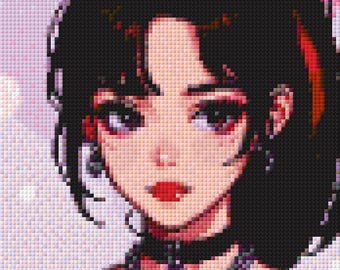 Anime Girl Kreuzstich Sofortdownload