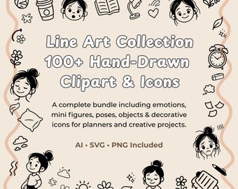 Más de 100 iconos de imágenes prediseñadas de arte lineal