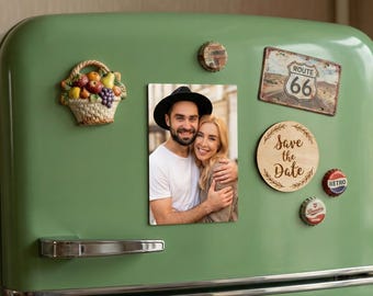 Set di magneti con foto personalizzate, regalo per invitati a nozze, magneti da frigorifero personalizzati, bomboniere per baby shower