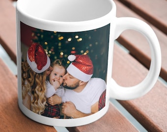 Tazza da caffè personalizzata con foto – Ceramica personalizzata da 11 once, regalo di Natale