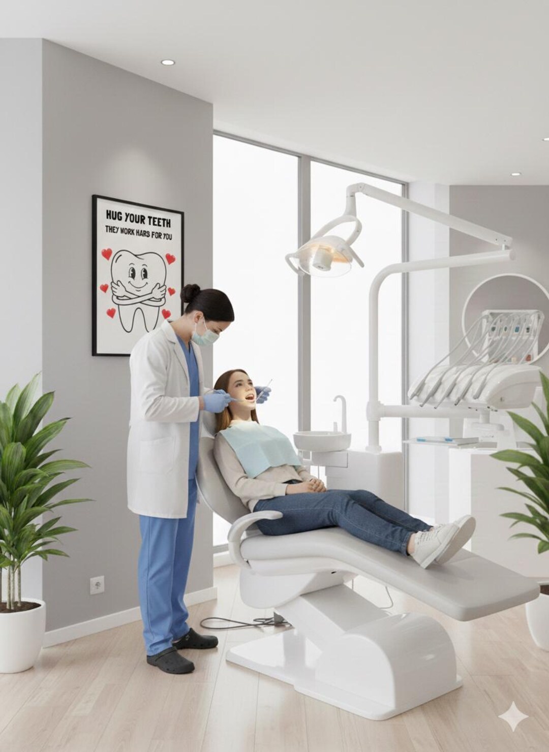 Dental Wall Art Printable – Hug Your Teeth Poster (A2, A3, A4), PDF and ...