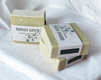 Handmade Cold Process Irish Spin Soap Bar | Clean Fresh Irish Stream Scent | Artisan Natural Soap