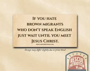 Pro Immigration Bumper Sticker (7.5"x3.75")