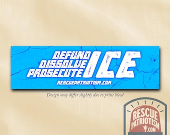 ICE予算削減バンパーステッカー（11インチ×3インチ）