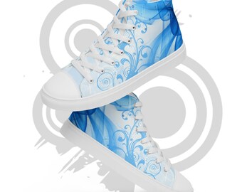 Baskets hautes Frutiger Aero en toile femme, chaussures montantes, grandes tailles EU 42 EU 43 EU 44 45.5, women shoe size 10 11 12