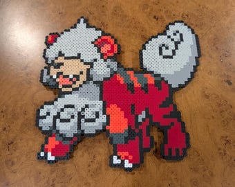 Hisuian Growlithe Perler Sprite