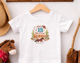 First Rodeo Toddler Shirt | Western Cowboy Cowgirl Outfit