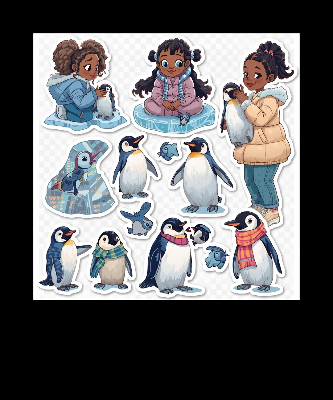 Zoo Animal Kids Stickers PNG – 300 African American Children at the Zoo ...
