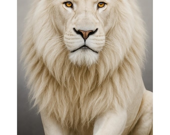 Lion Portrait Art Set • Black & White Luxury Prints (Digital Download)