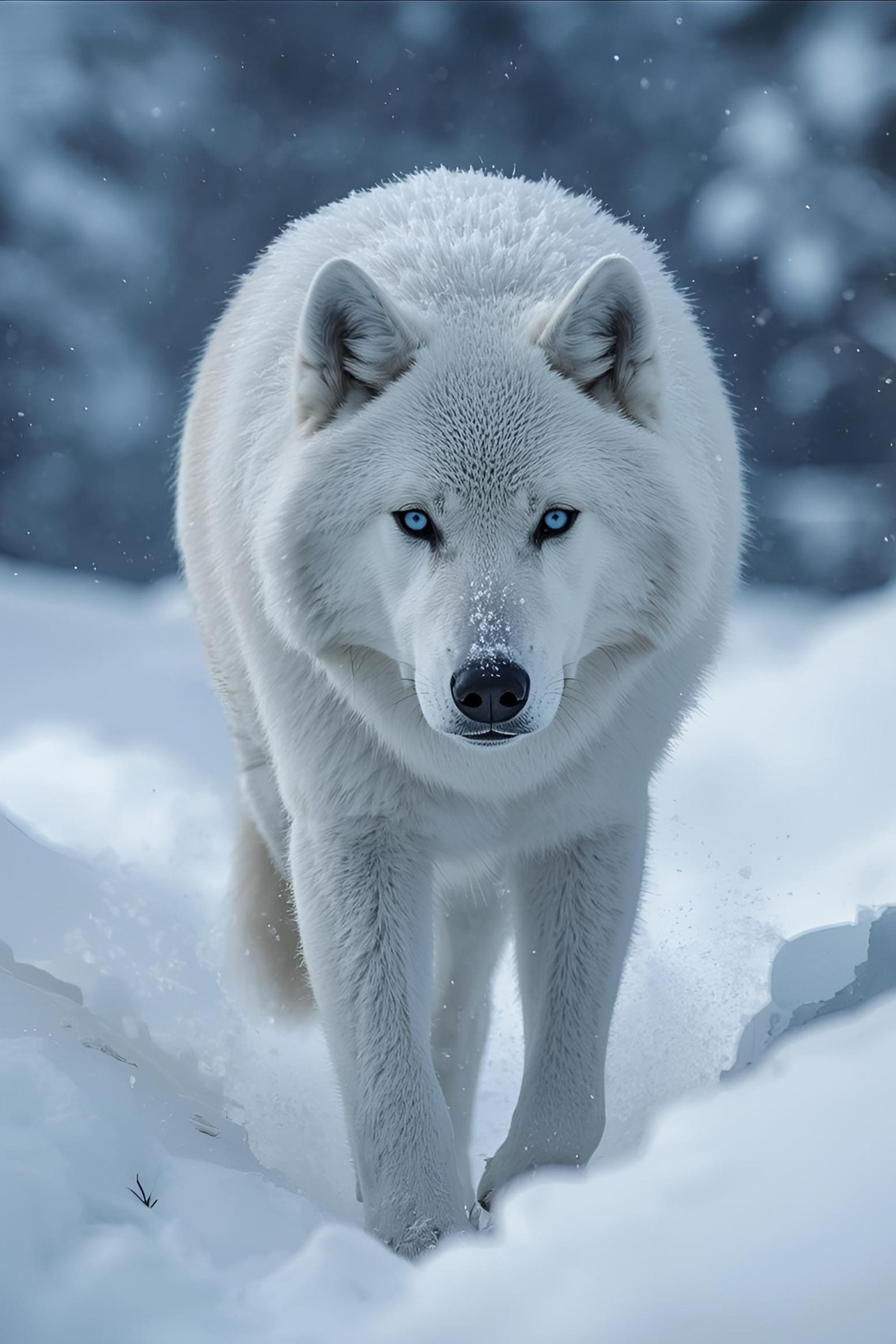 Arctic Wolf & Snowy Owl Print Set &ndash; Scandinavian Winter Wildlife (Digital Download)