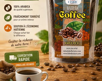 Haitian Coffee | Authentic Caribbean Rich Flavor, La Belle Claire Brand