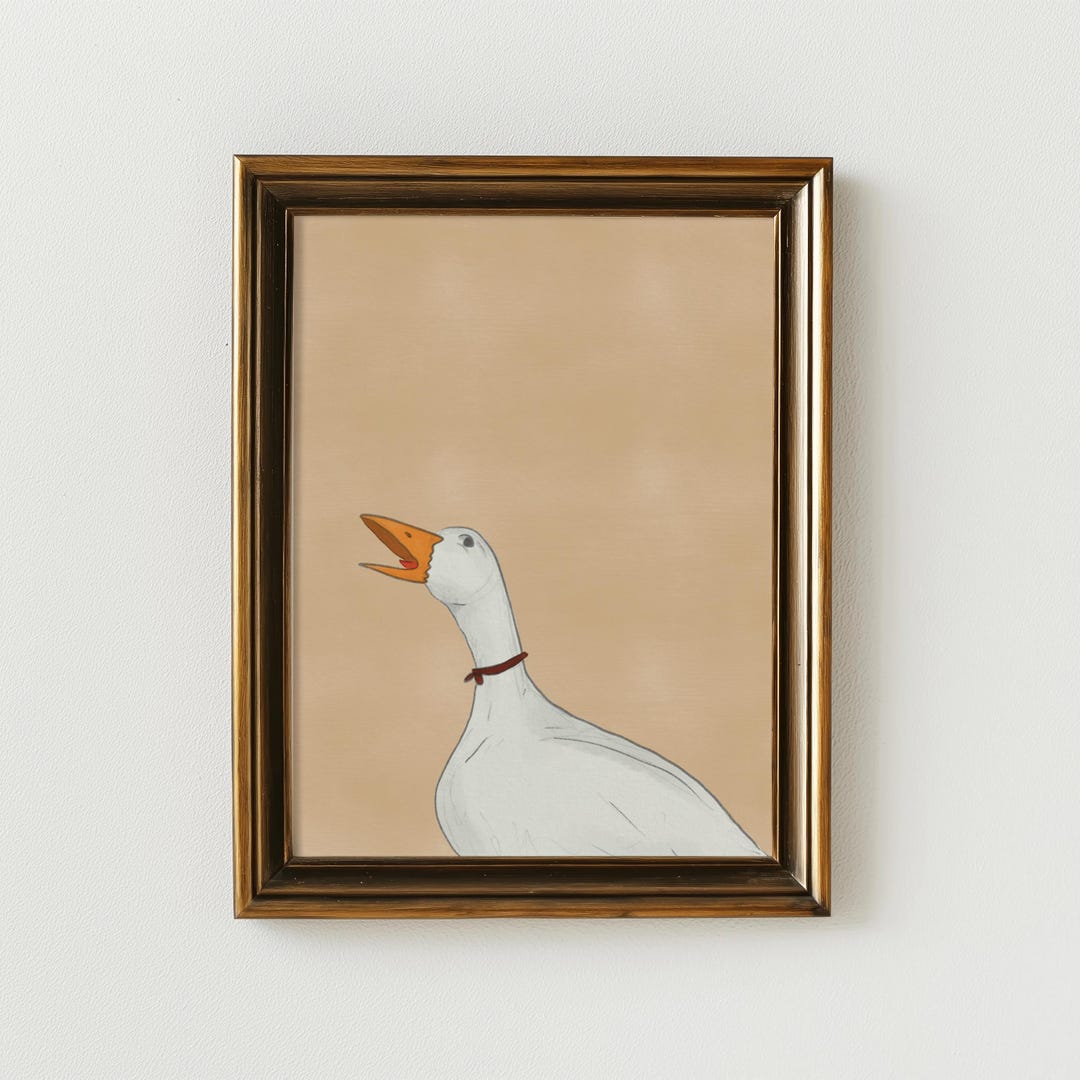 Funky Poster, Silly Goose Wall Art Print - Etsy