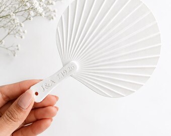 Wedding Hand Fans – Personalized Wedding Guest Favors, Custom Ceremony Fans, Outdoor Wedding Decorations, Destination Wedding, Set of 6+