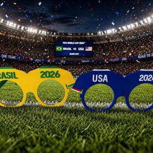 Glasses for World Cup Games and Parties– Soccer Party Gear, Copa Mundial Fan Accessories & Gifts for Sport Fans