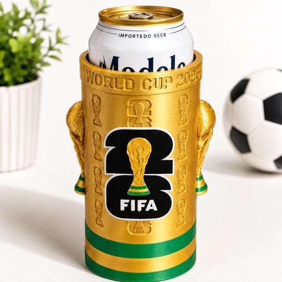 Soccer Can Holder for World Cup Watch Parties – Copa Mundial Drink Holder, Soccer Fan Party Favor, Sports Gift for Soccer Lovers