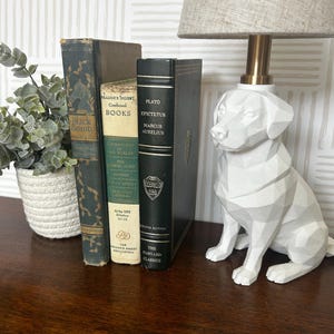 Labrador Lamp, Dog Lover Gift, Modern Dog Table Lamp, Labrador Decor, Unique Gift for Pet Owners, Black Lab Gift, Pet Memorial Gift White