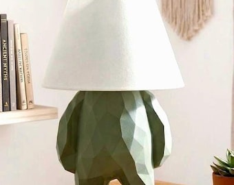Small Modern Table Lamp – Sculptural Accent Light for Nightstand, Bedroom or Desk Decor