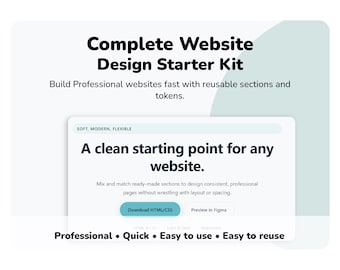 Website Design Starter Kit – HTML/CSS Template, Icons & Images