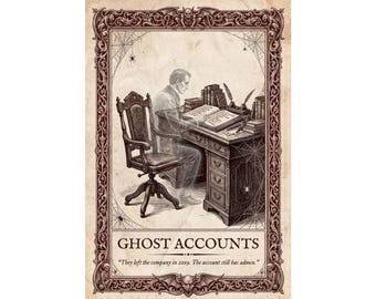 Poster sulla sicurezza informatica e sugli account fantasma / Umorismo gotico IT per amministratori di sistema (stampa opaca)
