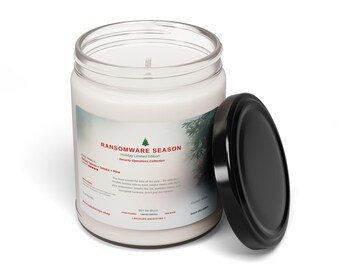 Świeca Ransomware Season Candle – Świeca sojowa o zapachu świątecznych przypraw, dymu i sosny