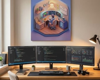 SOC Analyst Canvas Art | Cybersecurity Operations Center Decor