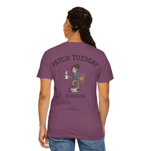 T-shirt « Survivant du Patch Tuesday » | T-shirt humoristique pour administrateurs système et informaticiens