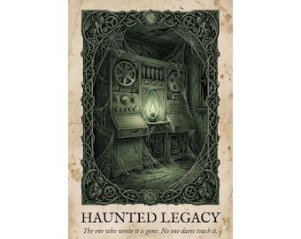Poster di Haunted Legacy System / Umorismo sul debito tecnico, arte gotica da programmatore (stampa opaca)