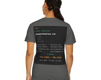 Cybersecurity Terminal Tee | CISO Marketplace Ecosystem Print, Unisex Comfort Colors Shirt