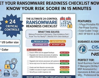 Lista de verificación para la preparación ante ataques de ransomware / Guía de respuesta a incidentes del NIST (PDF)