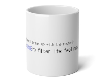 Funny Firewall Breakup Mug | IT Sysadmin Cybersecurity Pun Coffee Mug