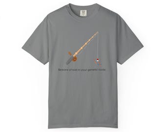 Genetics Fishing Pun T-Shirt | DNA Strand Bait, Bioinformatics Humor Tee