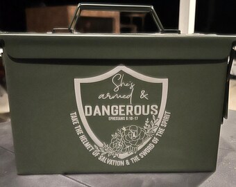Laser Engraved Ammo Box | Gift for Ladies