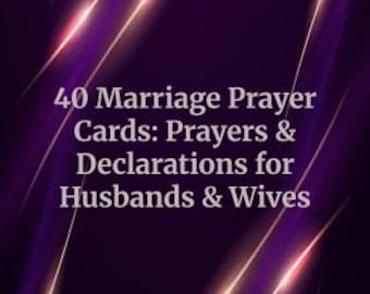 40 Christian Marriage Prayer Cards • Husband and Wife Prayer Bundle for Daily Devotion