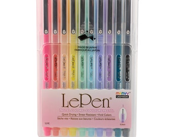 Le Pen Pastellfarben - 10 Stück Set - Ultrafeine Spitzen