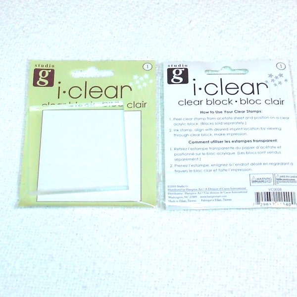 Studio g Clear Block For UnMounted Stamps